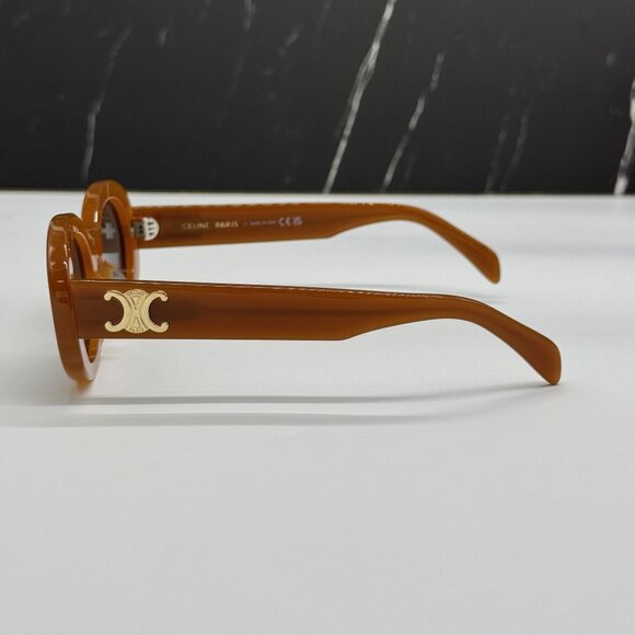 NEW CELINE CL40194U 45A ORANGE WOMEN OVAL SUNGLASSES CELINE - Picture 6 of 10